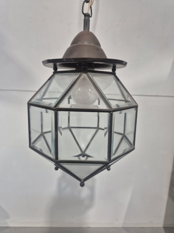 Amsterdam School Lantern with Cut Glass – Pendant lamps, Copper (photo 9 of 10)