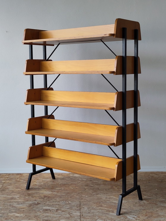 Image 1 of 1950s library cabinet room divider