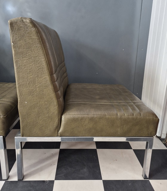 Image 1 of Ensemble de 3 authentiques anciennes chauffeuses fauteuils Vintage 