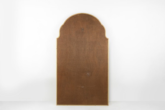 Image 1 of Französischer vergoldeter Spiegel im Louis-Philipp-Stil mit geräuchertem Spiegelglas verziert