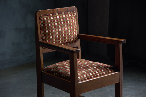 Image 1 of Set di 6 poltrone vintage della scuola di Amsterdam, Paesi Bassi 1940