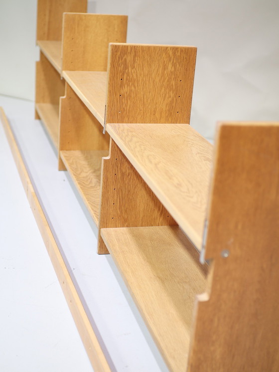 Image 1 of Eiken Wandsysteem Wandplanken Deens Vintage