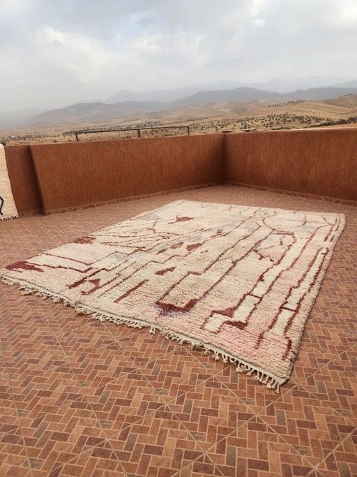 Grande tappeto Boujaad marocchino 400 × 300 cm – Stile berbero, tonalità di lana naturale (photo 2 of 5)