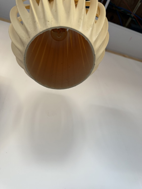 Image 1 of Lampada a sospensione vintage danese con stecche di plastica anni '70