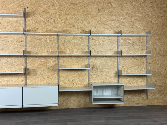 Jaren 60 70 Wandrek Wall Unit van Dieter Rams voor Vitsoe 606 – Metal (photo 18 of 22)