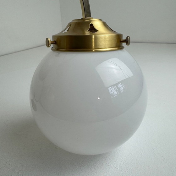 Image 1 of PAIR OF VINTAGE OPALINE WALL SCONCES