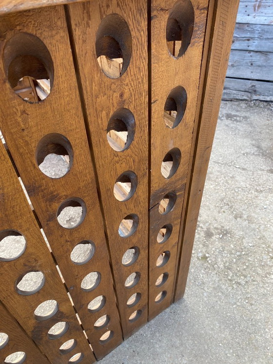 Image 1 of Barra esquinera en forma de L, de madera maciza de nogal, con mostrador/bar/zona de recepción de estilo profesional, circa 1950.