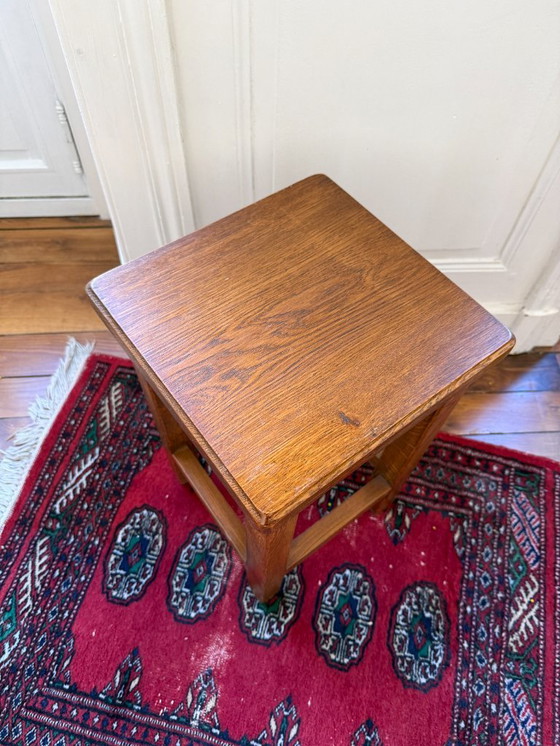 Image 1 of Sgabello in legno - stile brutalista