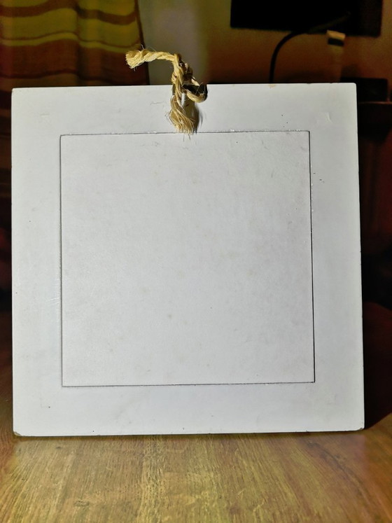 Image 1 of Vintage welterustenlijst / Teddybeer onder de dekens / jaren 90