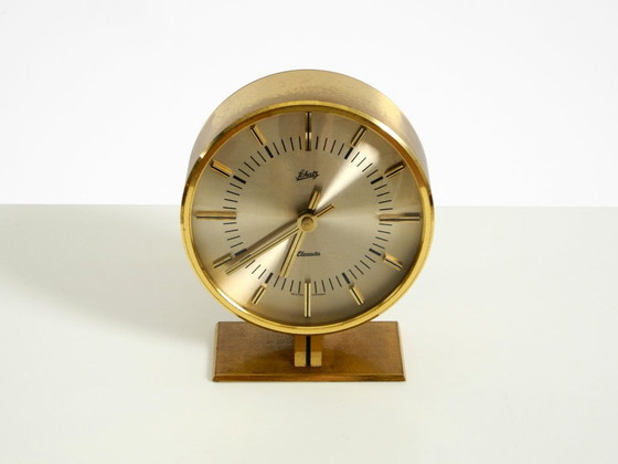 Zeldzame originele ronde messing tafelklok uit de jaren 60 van Schatz Duitsland – Klokken, Brass (photo 5 of 20)