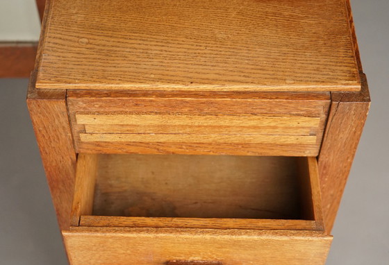 Image 1 of Haagse School Art Deco Dressing Table in oak. 1930s