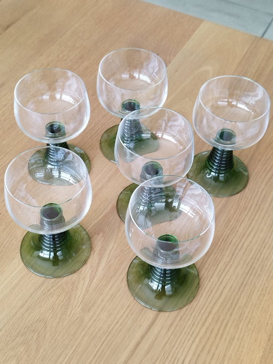 Juego de 6 copas de vino Roemer., Vasos y jarras, Vidrio, Verde (foto 5 de 5)