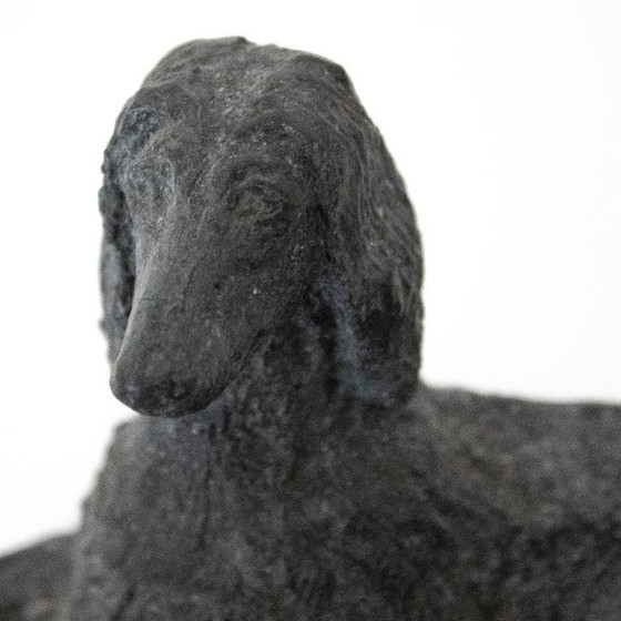 Image 1 of Afghaanse Windhond Sculptuur van Annette Sonneville, vintage honden beeld