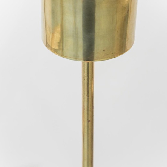 Image 1 of LAMPADA A SOSPENSIONE VINTAGE EN OTTONE ET VETRO SOFFIATO – LAMPADARIO DESIGN ANNI '60