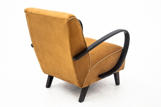 Image 1 of Two yellow vintage armchairs by J. Halabala, Czechoslovakia, 1930s