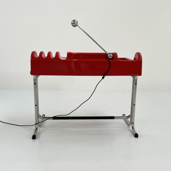 Image 1 of Red Orix Desk By Vittorio Parigi & Nani Prina For Molteni, 1970S