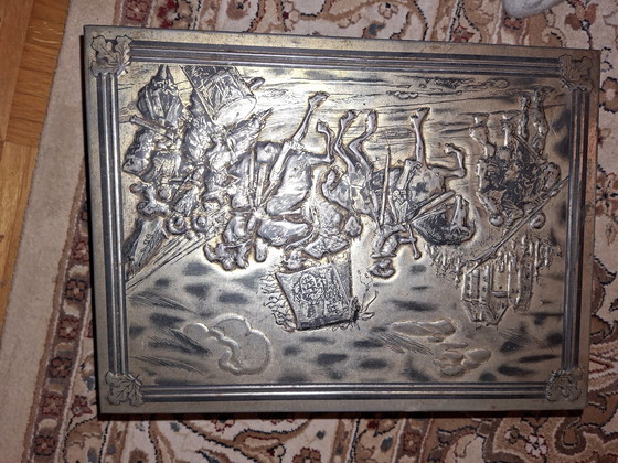 Image 1 of Historisch, museumwaardig tinnen monument