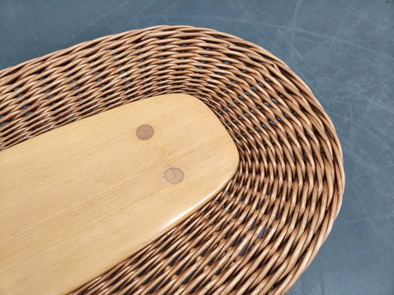 Image 1 of ULUV Rattan Coffee Table by Jan Kalous, Czechoslovakia, 1970s