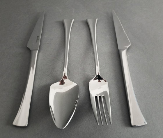 Image 1 of Rare ensemble de couverts design futuriste Giacomo Pinti, années 1990, Italie Pintinox