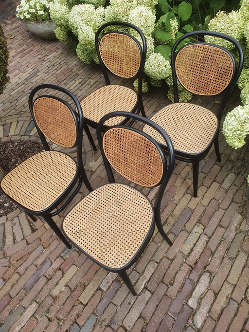 Set Of 4 Thonet 215 R Chairs