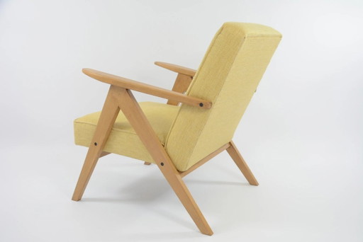 KOMPAS fauteuil, gevlekt geel