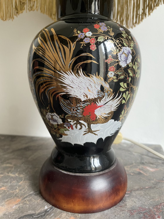 Image 1 of Lampe à Poser Vintage en Céramique Noire