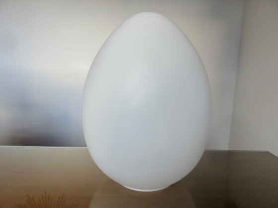 Image 1 of Groot model van de "ei"-lamp, Domec-editie, glasfabriek Vianne, Frankrijk, jaren 70-80.