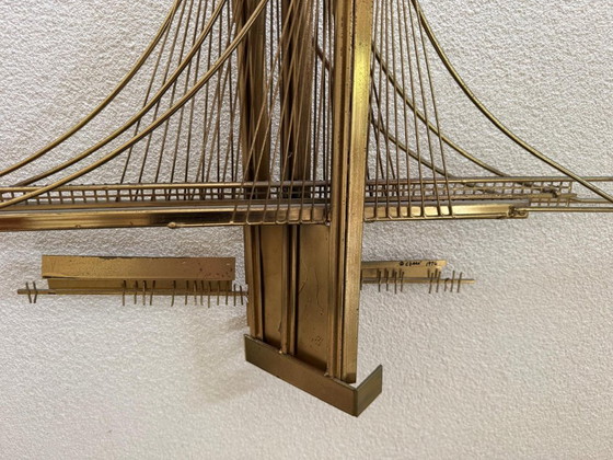 Scultura da parete Curtis Jere Brooklyn Bridge – Decorazioni murali, Metallo, Ottone (photo 25 of 27)