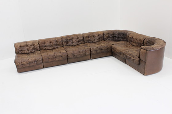 Image 1 of Vintage De Sede Ds 11 Modulaire Sofa Bruin Leder