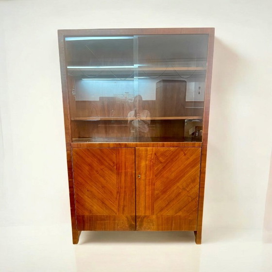 Image 1 of Art Deco display case/bookcase - made in Germany in the 1930s, elegant storage for your best books