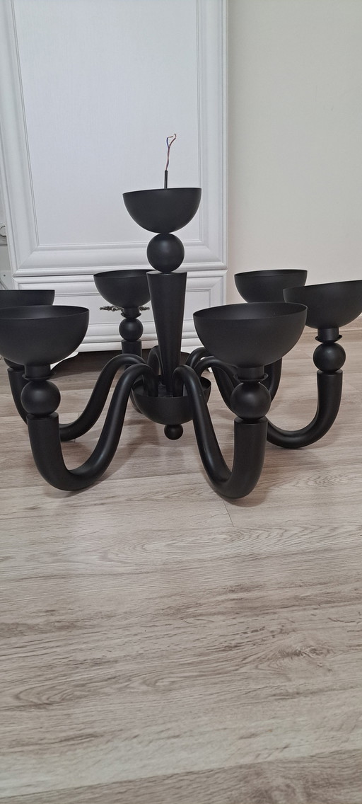 Lustre Bon Bon, noir, métal