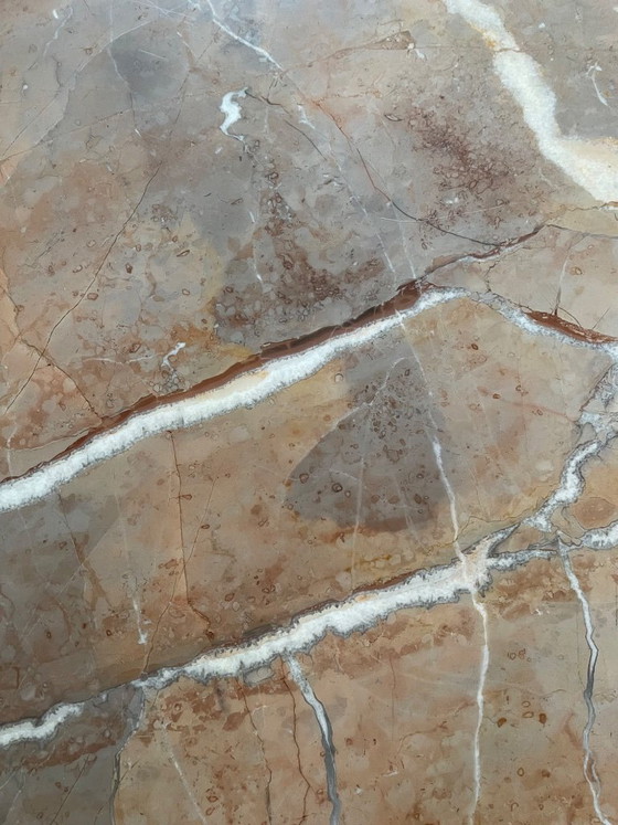 Image 1 of Tavolino da caffè vintage di metà secolo in marmo – Originale Davia Rossa in vero marmo (110x70)