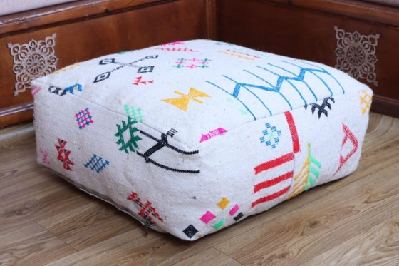 Image 1 of Copri pouf kilim marocchino fatto a mano