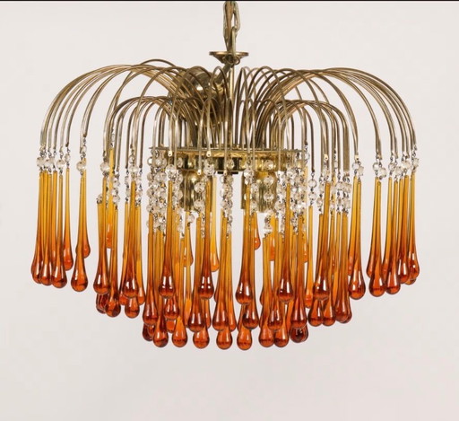 Murano tear drop chandelier 1970’s