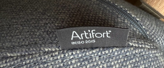 4x Artifort Beso design Dining chairs, Wood, Textile, Grey, Modern (photo 8 of 9)
