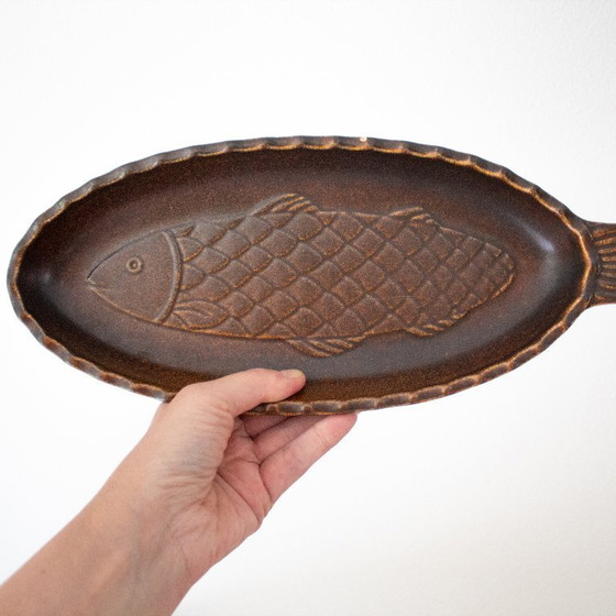 Image 1 of Ciotola vintage in ceramica a forma di pesce, prodotta da Friesland Melitta, Germania, utensili da cucina degli anni '70.