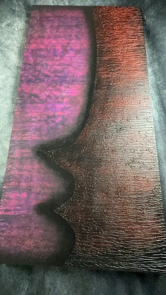 Image 1 of Rotan Hunt "Pink Aware" Murale UV a luce nera