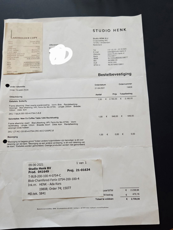 Image 1 of Eettafel Butterfly Henk Studio