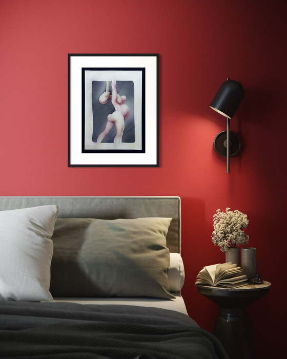 Image 1 of Yvon Adam raro cuadro erótico circa 1985 - enmarcado