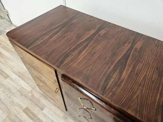 Image 1 of 1940s Art Decò sideboard in walnut and blond walnut