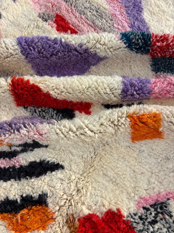 Tapis à motifs abstraits multicolores, leslosanges, Laine, Crème, Abstract (photo 6 sur 9)