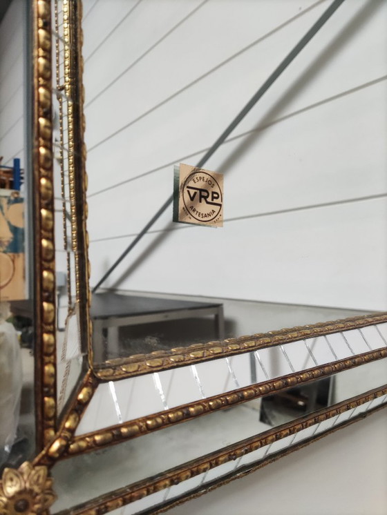 Image 1 of Venetian mirror VRP Espejos Artesanía - Spain ca. 1980 - Craft & Hollywood Regency