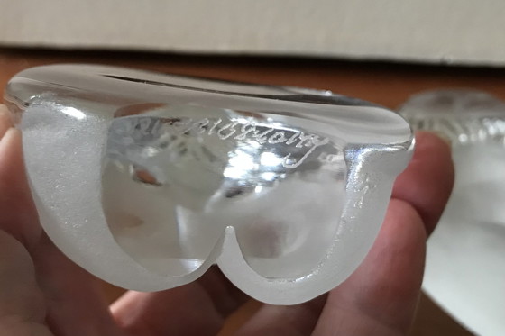 Image 1 of 2 beeldjes Adam en Eva van kristal 