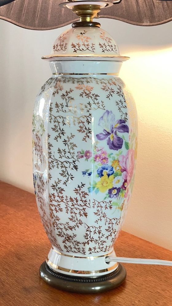 Image 1 of Lámpara de porcelana de Limoges, Francia