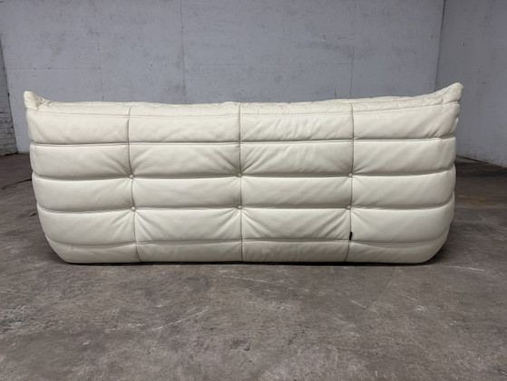 Image 1 of 100% authentieke Ligne Roset Togo 3zit Beige leder TOPstaat!