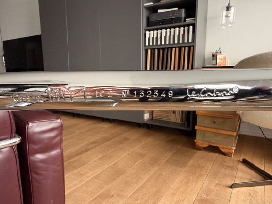Authentic Pair Cassina LC2 – Le Corbusier – Bordeaux Leather – Chairs and lounge chairs, Chrome (photo 10 of 12)