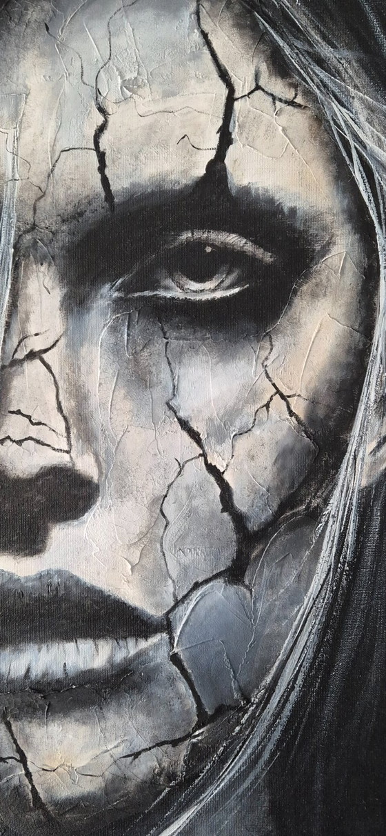 Cuando la piel se rompe - Pintura de técnica mixta – Pinturas y dibujos, Canvas (photo 6 of 12)