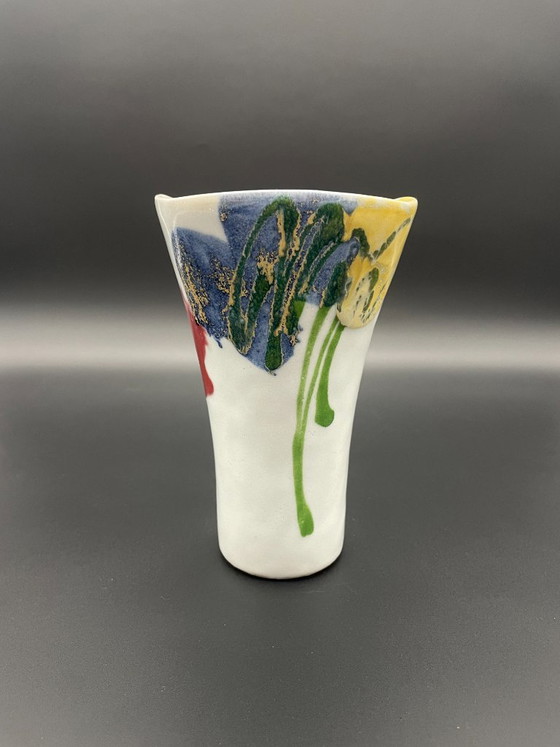 Vintage Dartington Pottery “Poppy” vaas – Janice Tchalenko, jaren 80 – Vazen, Ceramic (photo 3 of 6)