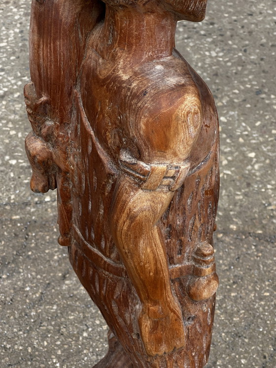 Image 1 of Art Africain - Sculpture bois année H 80 cm - 1920-1930 - Homme chasseur