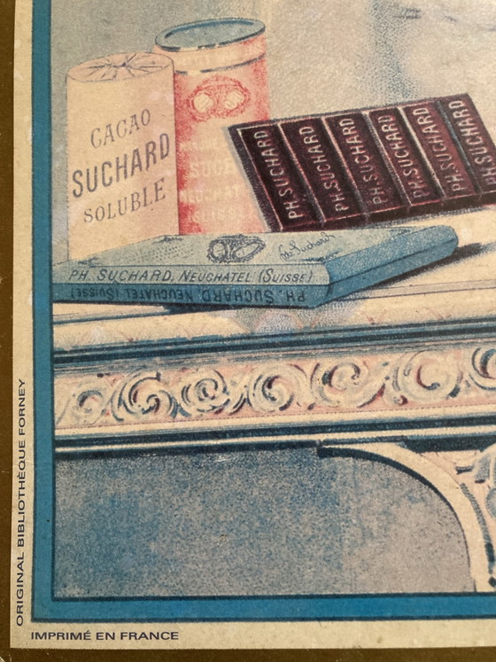 Insegna pubblicitaria vintage di lusso Cartone Ph. Suchard Bernard Carant 57 x 42, Oggetti decorativi, Carta (foto 4 di 7)